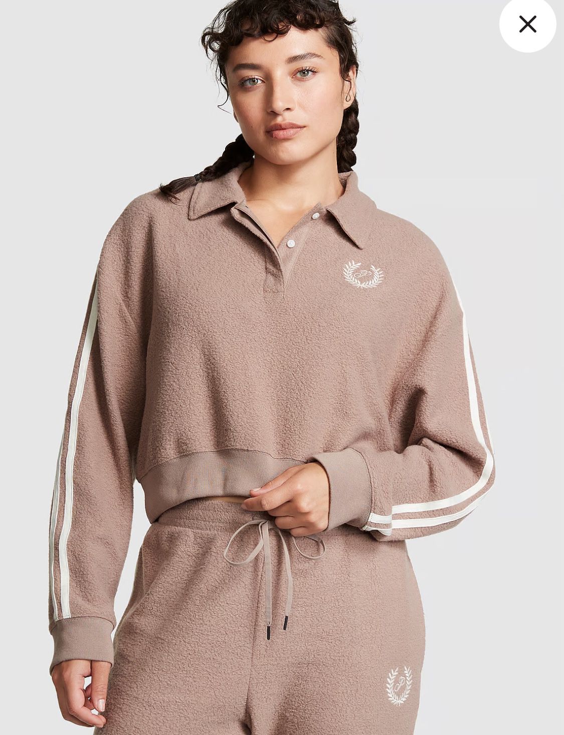   Fleece Crop Sweatshirt 