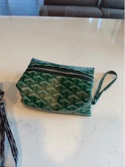 Wristlet bag green and black $75 each