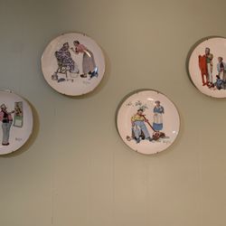 Norman Rockwell 1978 Four Seasons Plates