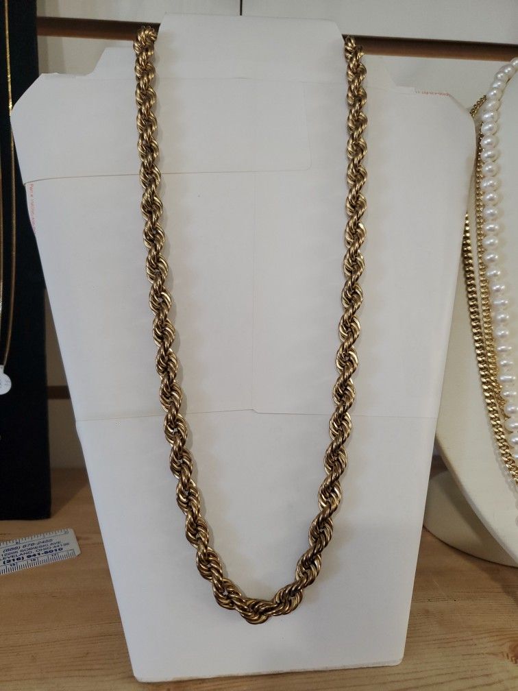 RealGold.10k Rope Chain 10mm, 24inch, 24gr.