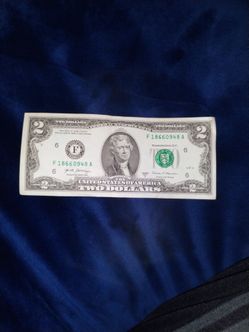 2017. 2 dollar bill