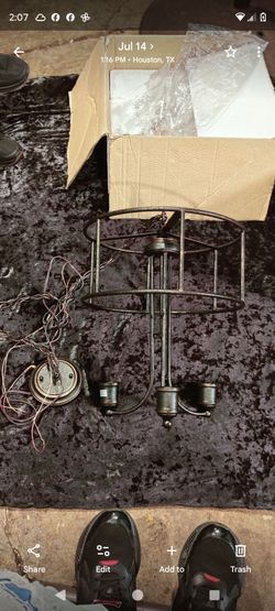 Brand new rustic all metal hanging light w/ adjustable chain $30