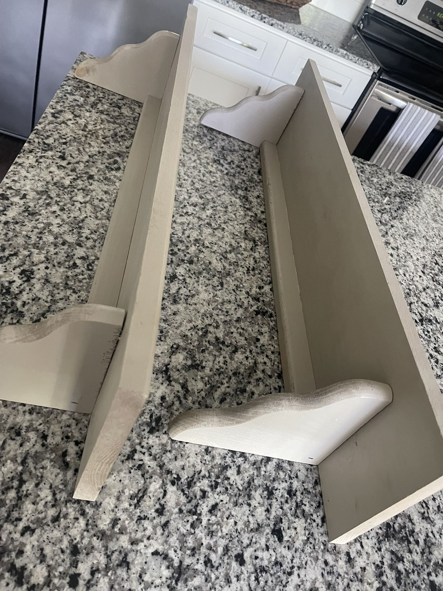 (2) Pair Of Long Shelves