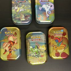 Pokemon Mini Tin 2 With Art Cards *empty*