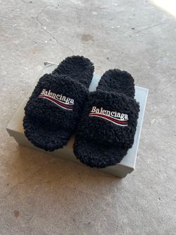Balenciaga Fur Slides