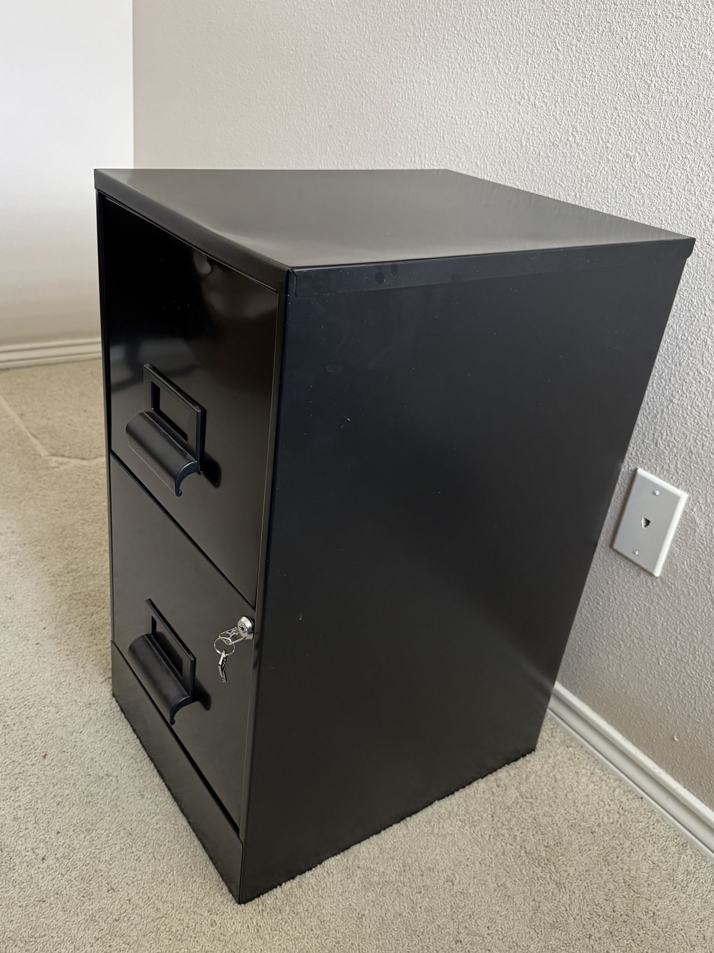 Locking Filing Cabinet W/2 Keys Two Drawer