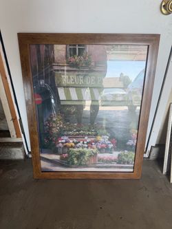 Framed French Flower Shop Prints sold as a bundle all 6