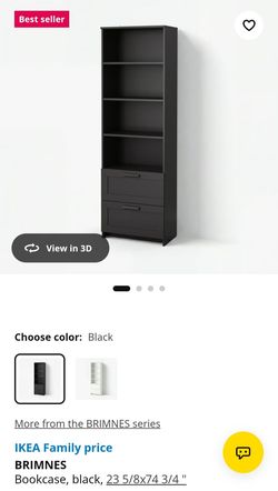 IKEA BRIMNES Bookcase Black