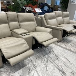 New leather triple power recliner Sofa and loveseat