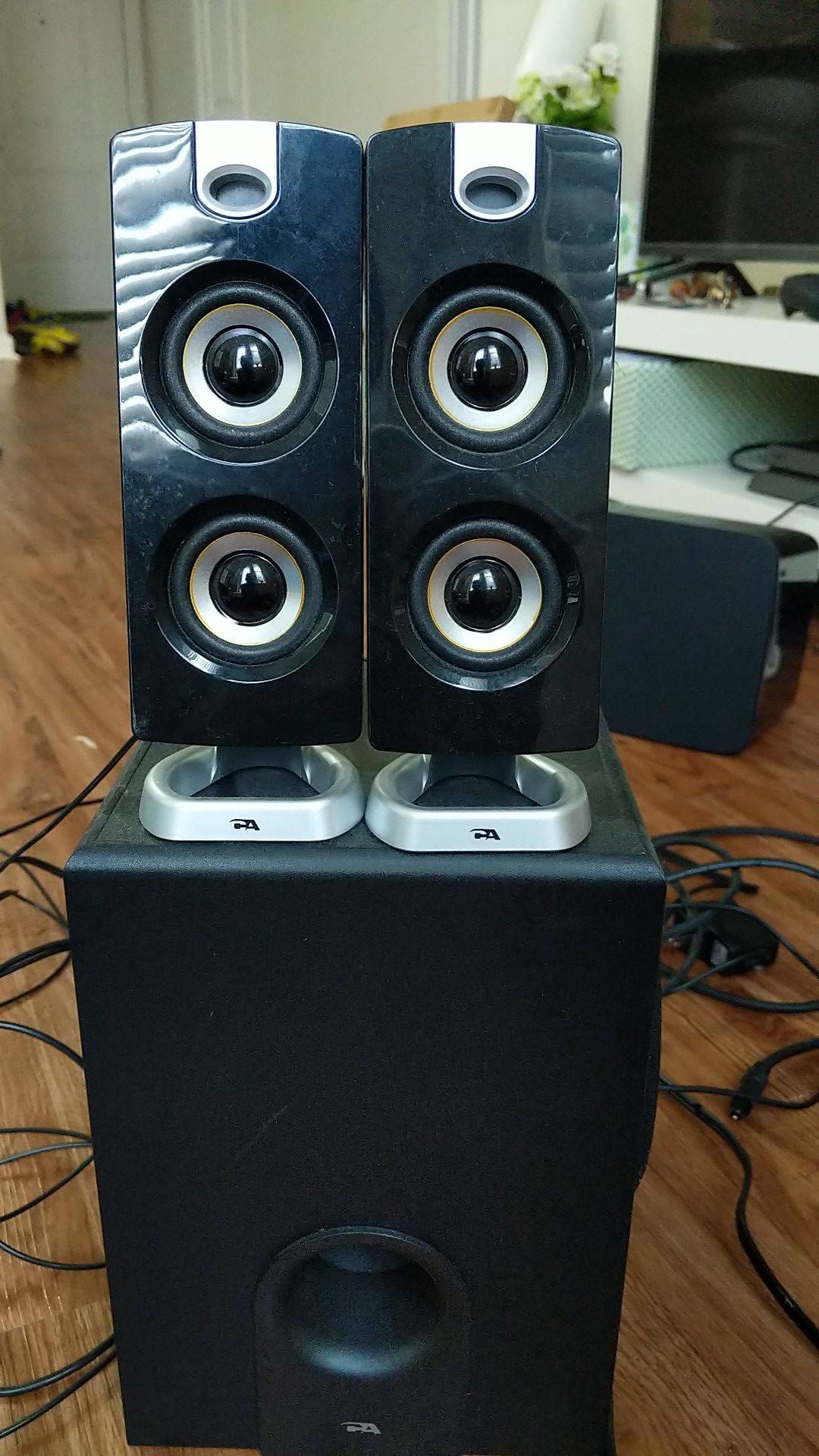 Speaker set with subwoofer