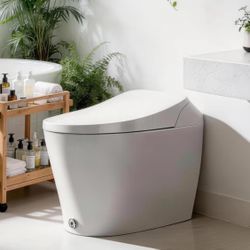 Smart Toilets with Built-in Bidet,One-Piece Toilets with Toilet Bidet,Smart Toilets and Bidets with Night Light & Heated Seat,Warm Water Wash & Air Dr