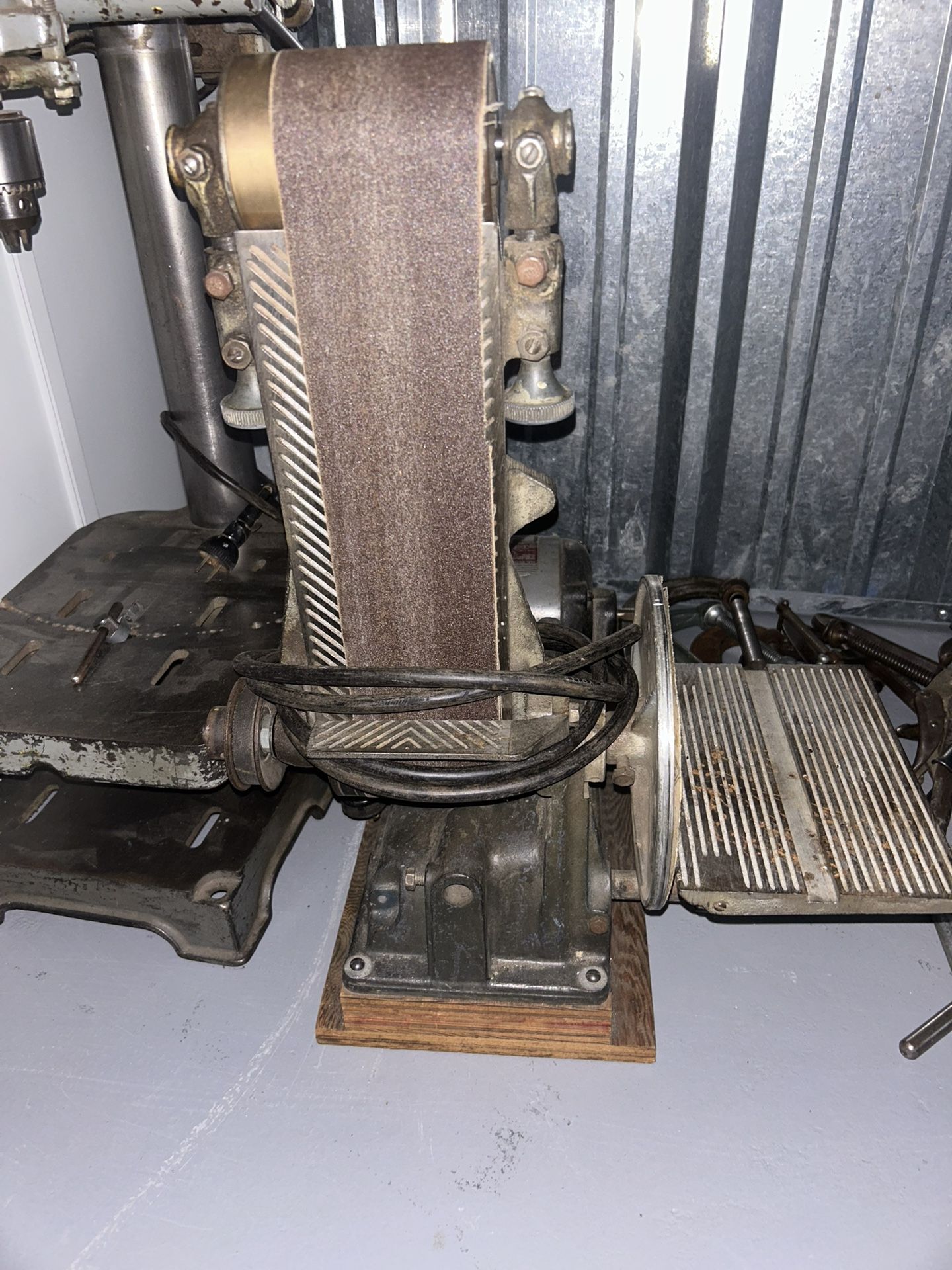 Antique Table Belt Sander.