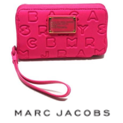 Marc by Marc Jacobs neoprene wallet/wristlet in neon coral pink