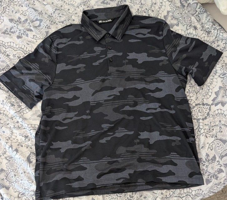 Travis Mathew Men's Camo Polo Shirt Size XL