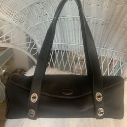 Black Leather Purse  w/magnetic Closure  