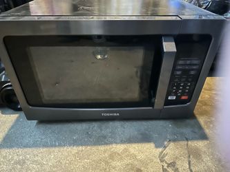 TOSHIBA EM131A5C-BS Countertop Microwave Ovens 1.2 Cu Ft, 12.4" Removable Turntable Smart Humidity Sensor 12 Auto Menus Mute Function ECO Mode Easy Cl