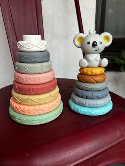 Silicone Baby Stacking Ring Toys Set of 2