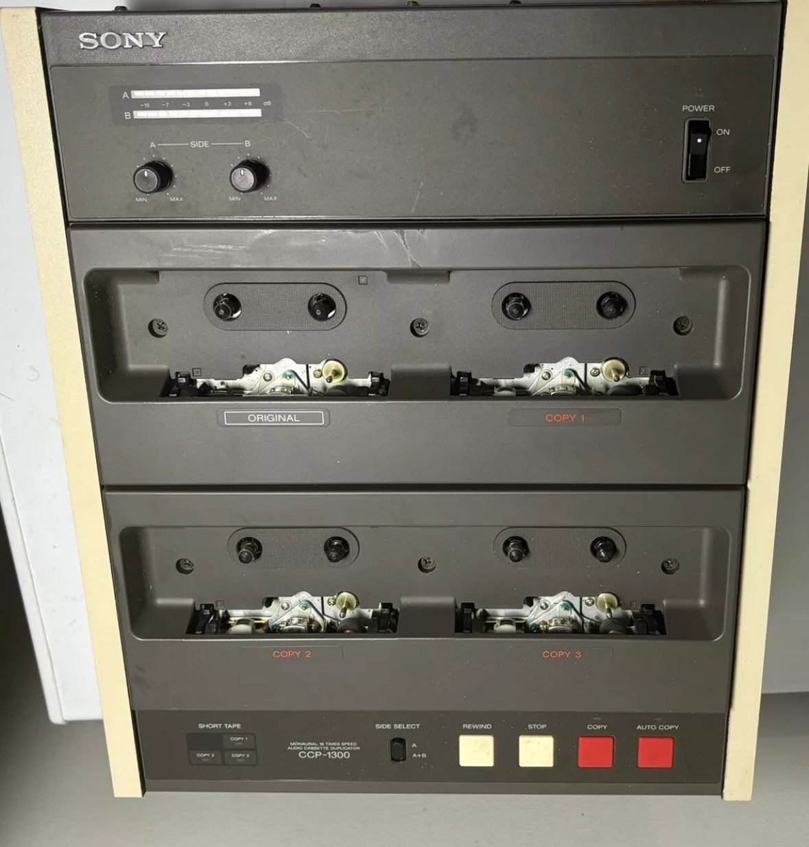 Vintage Sony Audio Cassette Duplicator Model CCP-1300 16x Speed