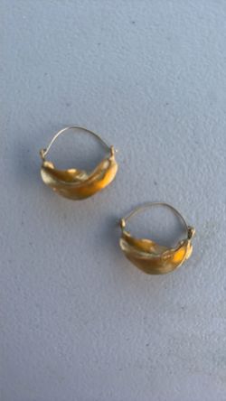 Twisted Gold Ribbon Statement Earrings