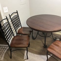 Real Wood Dining Room Table And Chairs 