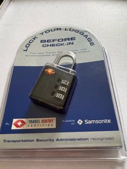 Samsonite TSA Luggage Lock Travel Sentry 3 Dial Combination Black Smoke Pet Free