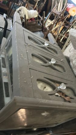 3 drawer and glass table