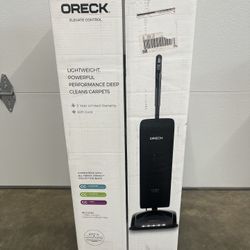 Oreck Elevate Control Bagged, Corded, Lightweight Upright Vacuum Cleaner for Carpet and Hard Floors with LED Headlights, Black $300+ tax at Home Depot
