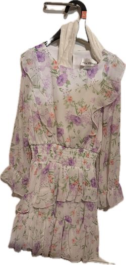 Rare Editions Floral Chiffon Mini Dress Size L
