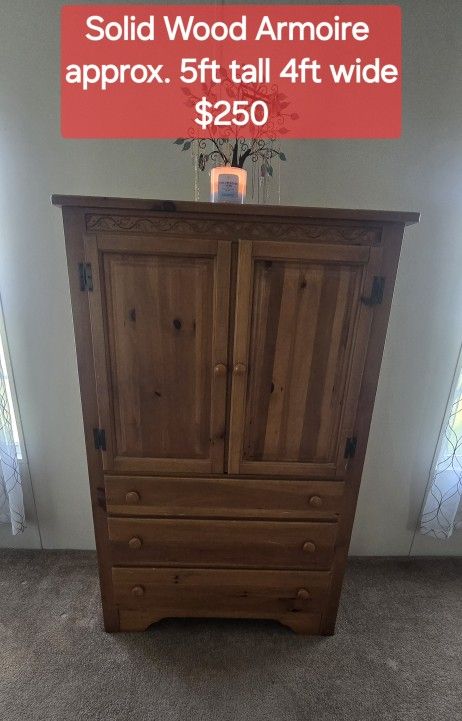 Handmade Solid Wood Armoire