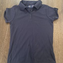 Girls Navy Blue Izod Uniform Shirt Size Large 12/14 #5