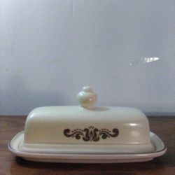 Vintage Pfaltzgraf Stoneware Butter Dish Village Pattern