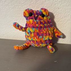Handmade Amigurumi Pushy Leggy Frog 