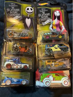 2018 MATTEL HOT WHEELS THE NIGHTMARE BEFORE CHRISTMAS 25 YEARS - FULL SET OF 8