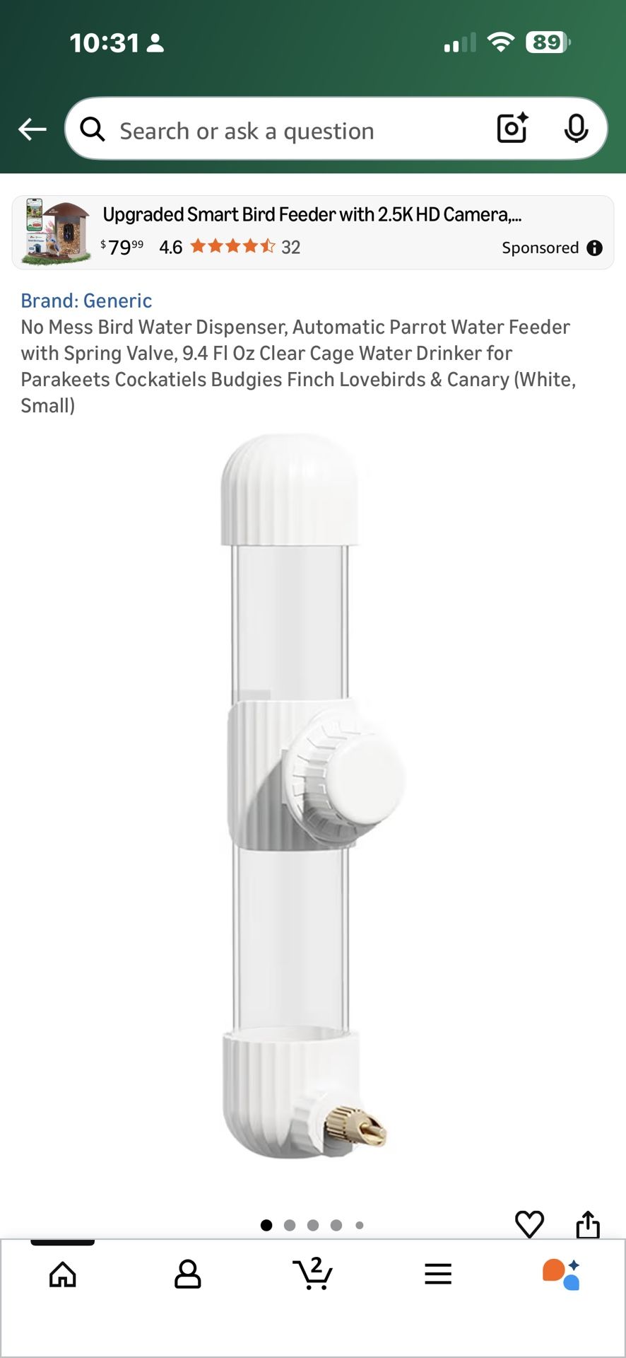 Bird Water Dispenser