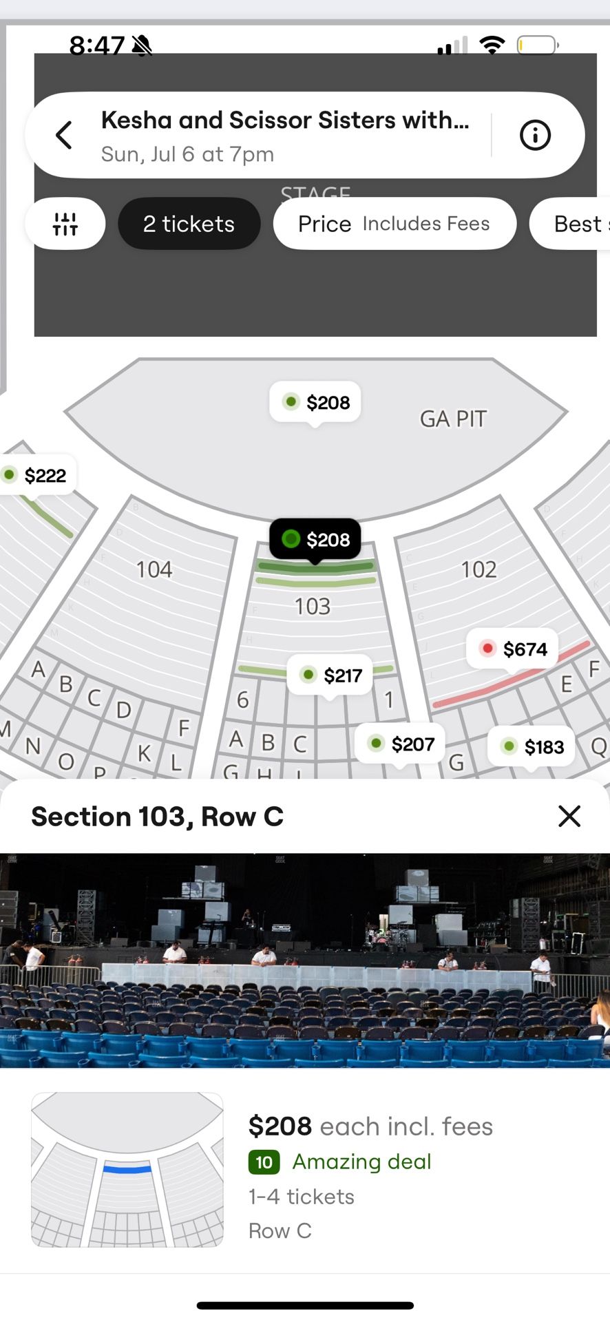 Kesha tickets 7/6/25 ASAP!