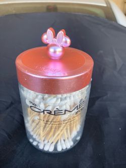 Mini mouse cotton swab containers .