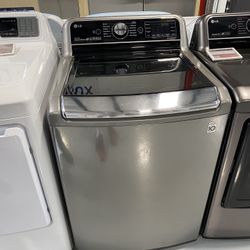 Graphite Steel 5.5 Cu. Ft. Smart WiFi Enabled Top Load Washer With TurboWash3D Technology