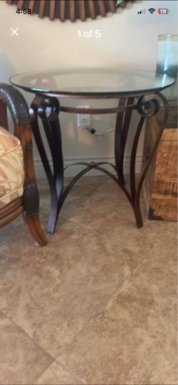 Glass top end table