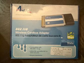 New Airlink 101 802.11g Wireless Cardbus Adapter