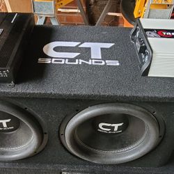 2 12" CT Sounds In Ported Box With CT Sounds 1500.1 Amp