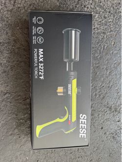 NEW SEESE Powerful Butane Torch – Adjustable Flame, Max 3272°F