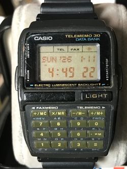 Vintage Casio DBC-30 Data Bank Telememo 30 Calculator Quartz Watch