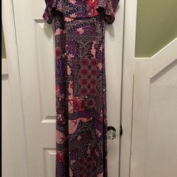 Nina Leonard Multi Color Maxi Dress