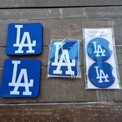 Dodger Gift Set Coasters, Car Coasters & Air Freshener 