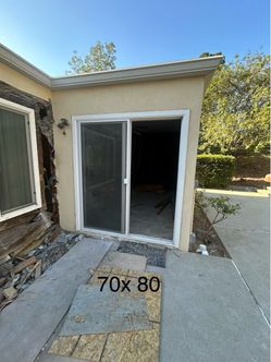 Sliding Glass Patio Door 70x80 White Frame