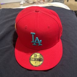 Red New Era Dodger Hat