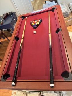 Mid Size Premium Pool Table With Air hockey