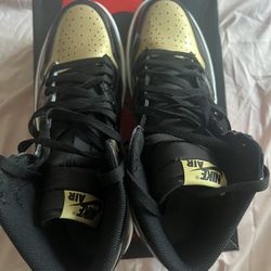 Mens Jordan 1 Gold Toe Sz 13