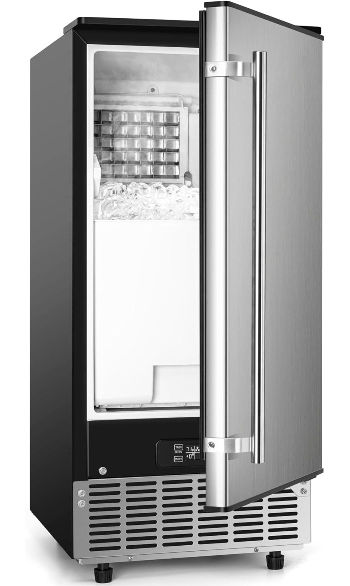 Commercial Cube Ice Maker, Freestanding Ice Machine, 80lbs/24H, 40 Ice Cubes/Cycle, Reversible Door, Drain Pump, 24H Timer & Self Cleaning, Under Coun,All Products : American Fashion Style Bags On Sale