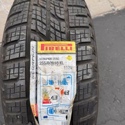 Single (1) 255 60 18 Pirelli Scorpion Zero tire